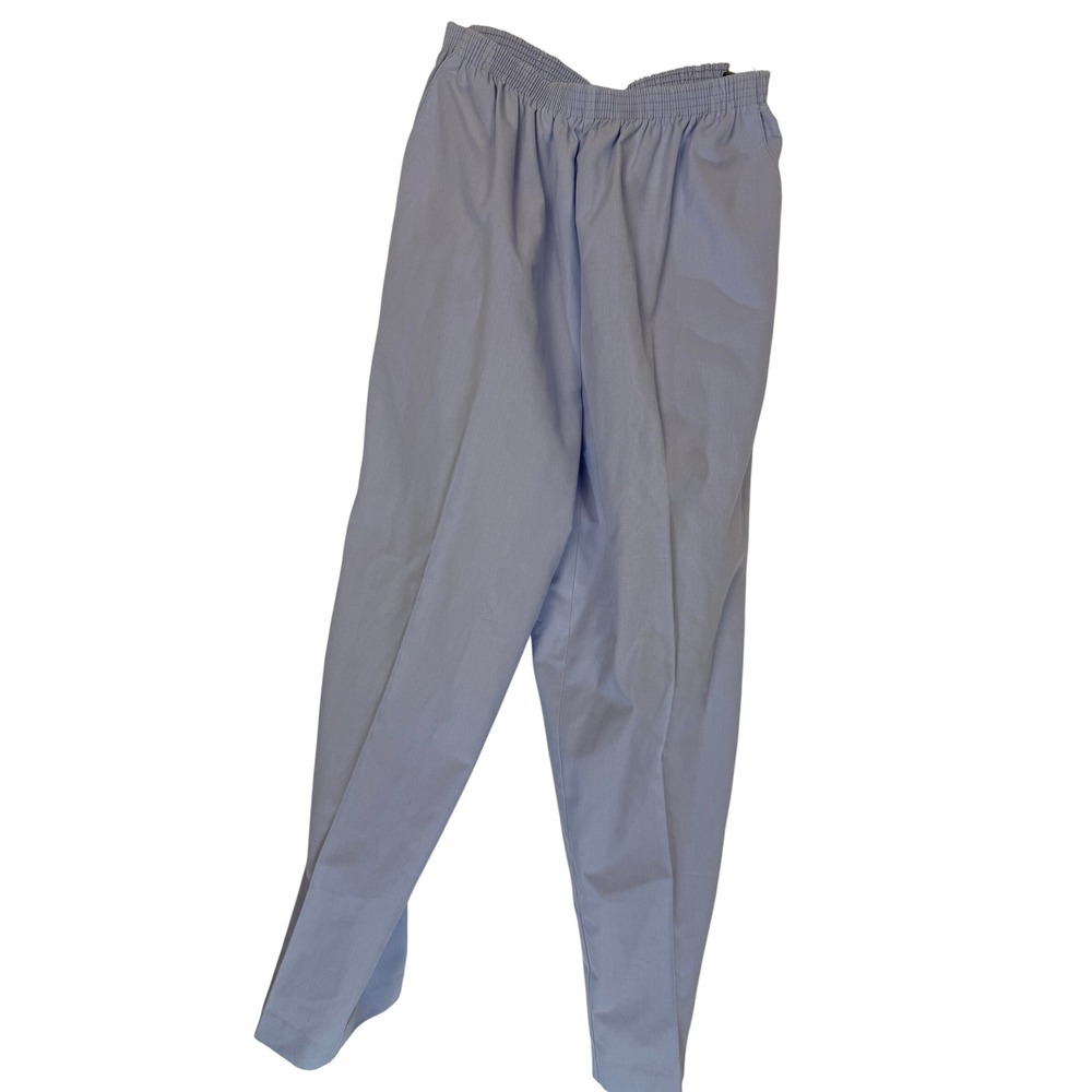 Alfred Dunner Women's Light Blue Elastic Waist Pants Size 10 - Picture 2 of 8